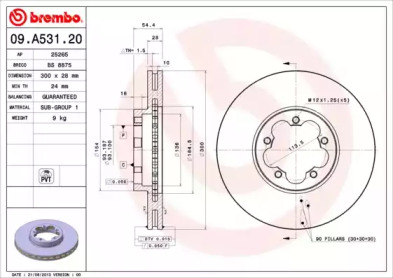 Тормозной диск BRECO BS 8875