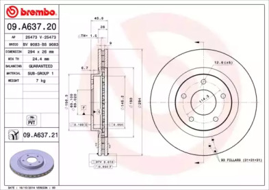 Тормозной диск BRECO BV 9083