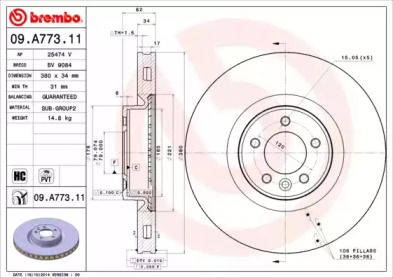 Тормозной диск BRECO BV 9084