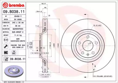 Тормозной диск BRECO BV 9069