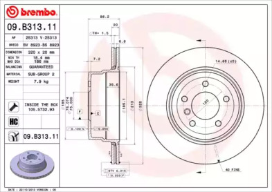 Тормозной диск BRECO BV 8923