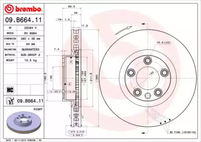 Тормозной диск BRECO BV 8994