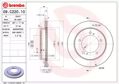 Тормозной диск BRECO BS 9057