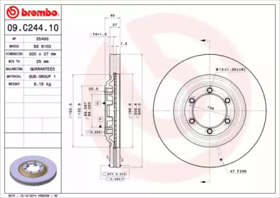 Тормозной диск BRECO BS 9103