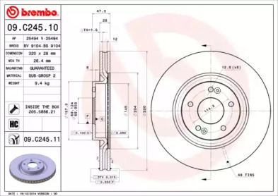 Тормозной диск BRECO BV 9104