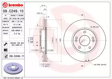 Тормозной диск BRECO BV 9105