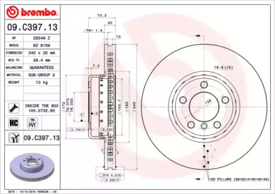 Тормозной диск BRECO BZ 9159