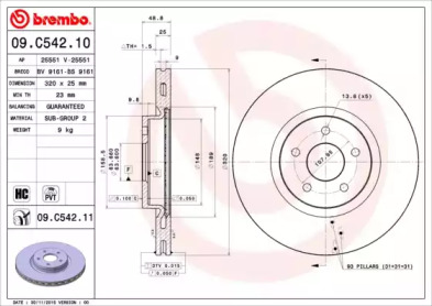 Тормозной диск BRECO BV 9161