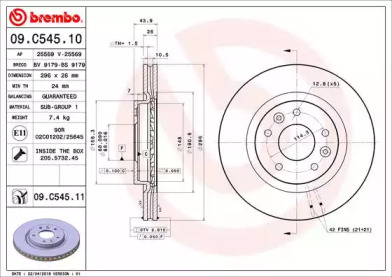 Тормозной диск BRECO BV 9179