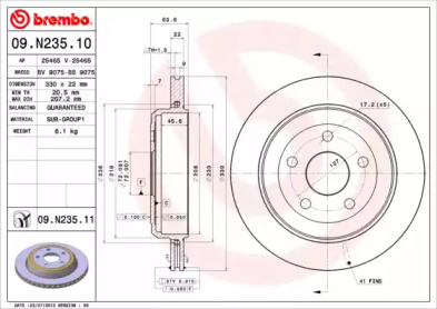 Тормозной диск BRECO BV 9075