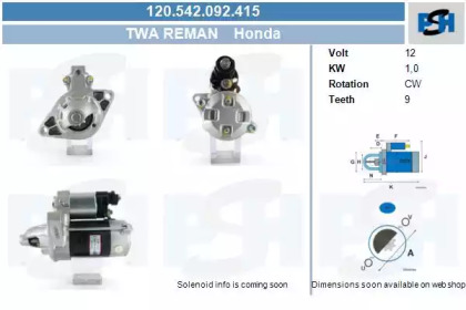 Стартер CV PSH 120.542.092.415