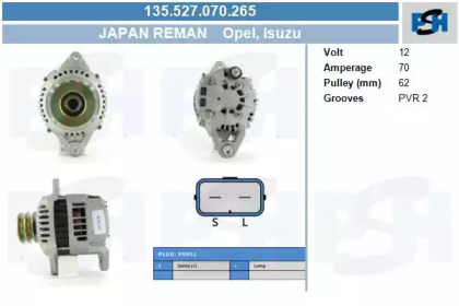 Генератор CV PSH 135.527.070.265