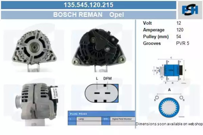 Генератор CV PSH 135.545.120.215