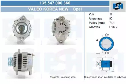 Генератор CV PSH 135.547.090.360