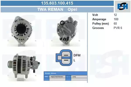 Генератор CV PSH 135.603.100.415