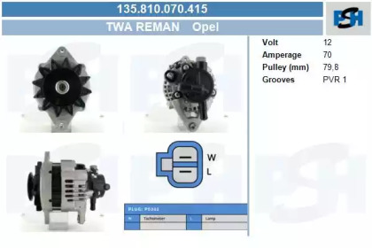 Генератор CV PSH 135.810.070.415