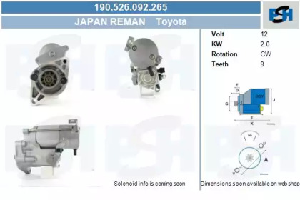 Стартер CV PSH 190.526.092.265