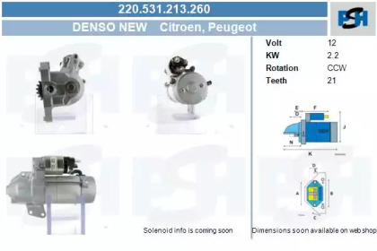 Стартер CV PSH 220.531.213.260