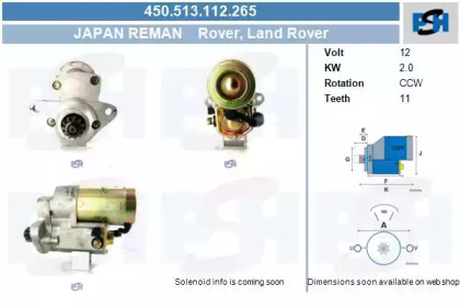 Стартер CV PSH 450.513.112.265