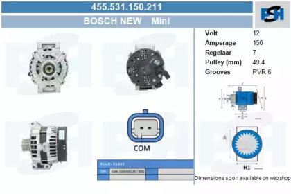 Генератор CV PSH 455.531.150.211