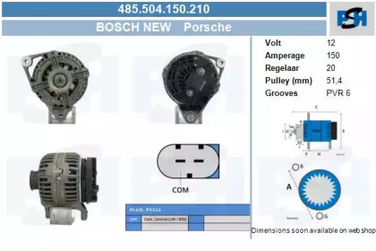 Генератор CV PSH 485.504.150.210