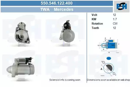 Стартер CV PSH 550.546.122.400