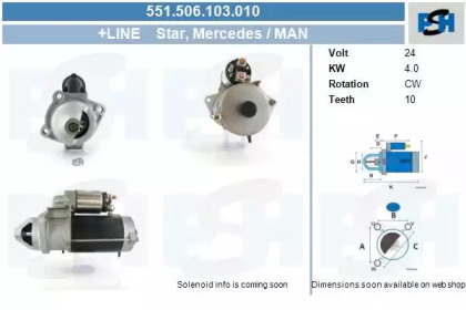 Стартер CV PSH 551.506.103.010