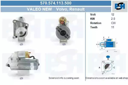 Стартер CV PSH 570.574.113.500