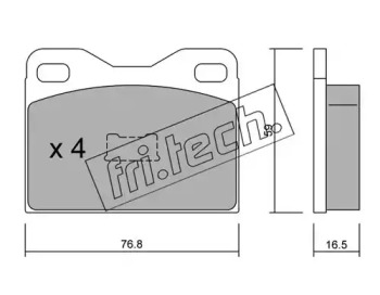 Комплект тормозных колодок fri.tech. 017.1