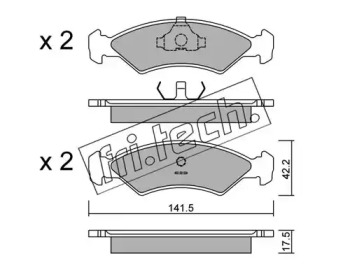 Комплект тормозных колодок fri.tech. 045.0