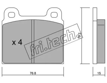 Комплект тормозных колодок fri.tech. 080.1