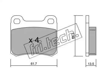 Комплект тормозных колодок fri.tech. 094.0