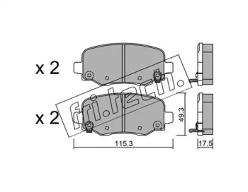 Комплект тормозных колодок fri.tech. 1018.0