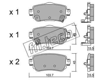 Комплект тормозных колодок fri.tech. 1035.0