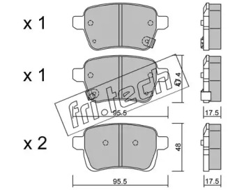 Комплект тормозных колодок fri.tech. 1036.0