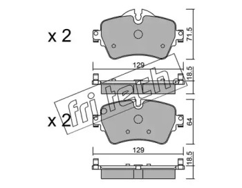 Комплект тормозных колодок fri.tech. 1037.0