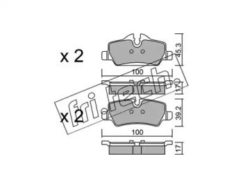 Комплект тормозных колодок fri.tech. 1038.0