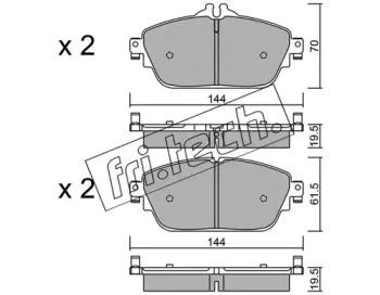 Комплект тормозных колодок fri.tech. 1041.0