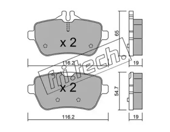 Комплект тормозных колодок fri.tech. 1046.0
