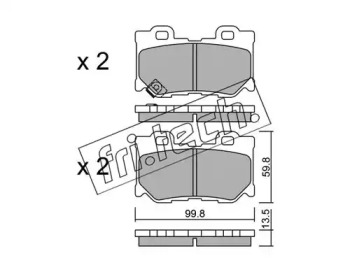 Комплект тормозных колодок fri.tech. 1054.0