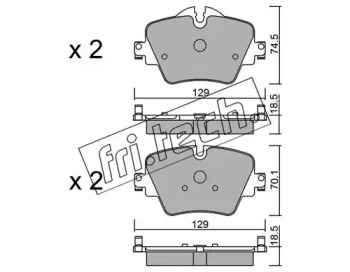 Комплект тормозных колодок fri.tech. 1061.0