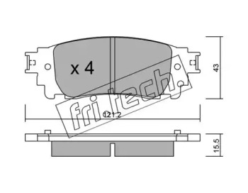 Комплект тормозных колодок fri.tech. 1065.0