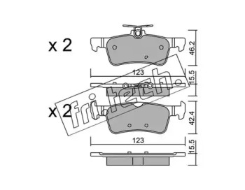 Комплект тормозных колодок fri.tech. 1066.0