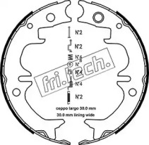 Комплект тормозных колодок, стояночная тормозная система fri.tech. 1115.314K