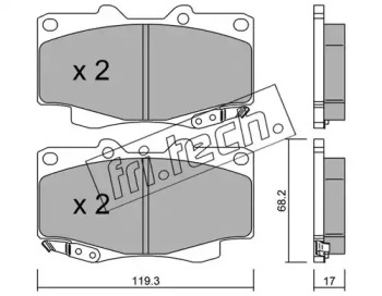 Комплект тормозных колодок fri.tech. 131.1