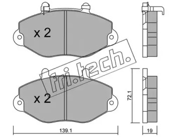 Комплект тормозных колодок fri.tech. 202.1