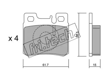 Комплект тормозных колодок fri.tech. 212.0