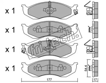 Комплект тормозных колодок fri.tech. 227.1