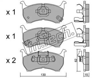 Комплект тормозных колодок fri.tech. 240.1