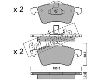 Комплект тормозных колодок fri.tech. 272.0